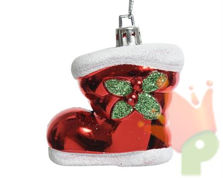 PENDENTI PER ALBERO DI NATALE SCARPA 3X5X5,5CM