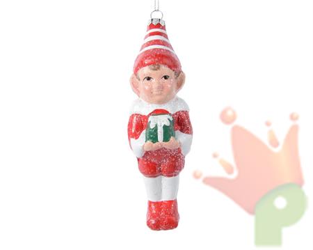 PENDENTI PER ALBERO DI NATALE ELFO 5X4,5X16CM