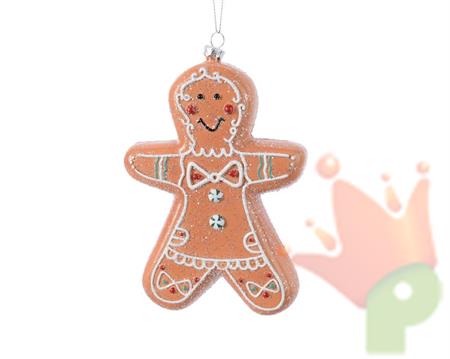 PENDENTE PER ALBERO DI NATALE UOMO DI PAN DI ZENZERO 3X10X14CM
