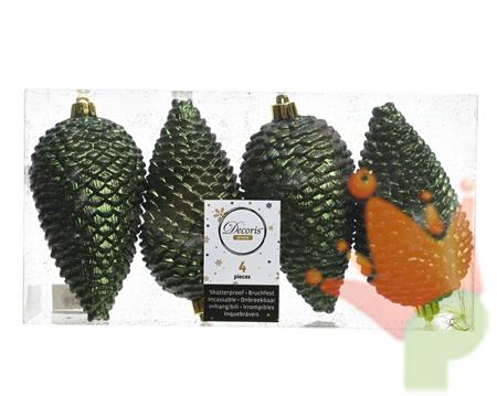 PENDENTI PER ALBERO DI NATALE PIGNA VERDE PINO BOX DA 4