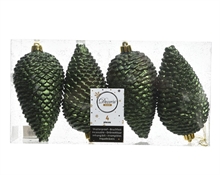 PENDENTI PER ALBERO DI NATALE PIGNA VERDE PINO BOX DA 4