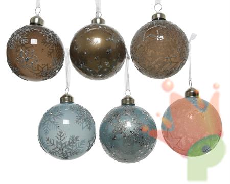 PALLINE NATALIZIE 8CM DECORAZIONE ASSORTITA
