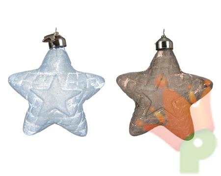 PENDENTE PER ALBERO DI NATALE STELLA 10CM 2PZ