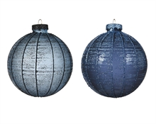 PALLINE NATALIZIE 8CM BLU BOX DA 3 ASSORTITE
