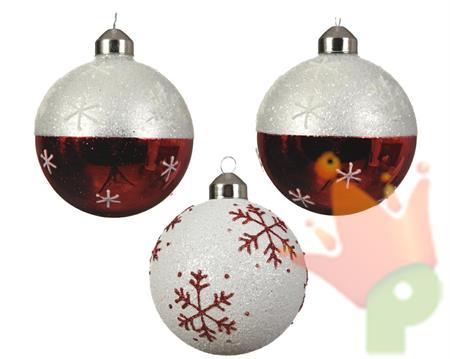 PALLINE NATALIZIE 8CM DECORAZIONE ASSORTITA