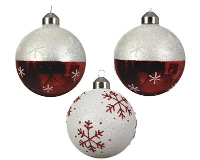 PALLINE NATALIZIE 8CM DECORAZIONE ASSORTITA