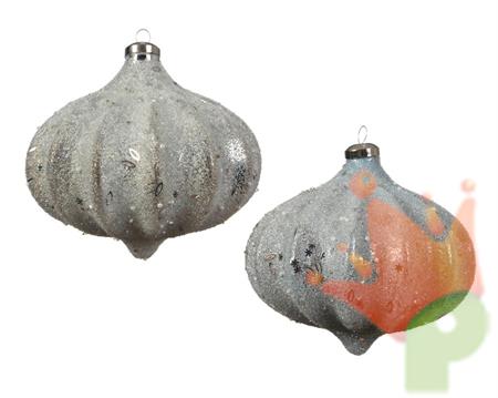 PENDENTE PER ALBERO DI NATALE A CIPOLLA ARGENTO 5CM