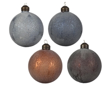 PALLINA DI NATALE AZZURRO MARRONE 8 CM
