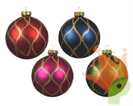 PALLINA DI NATALE 4 COLORI ASS. 8 CM