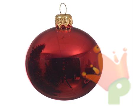 PALLINA DI NATALE ROSSO LUCIDO 15 CM
