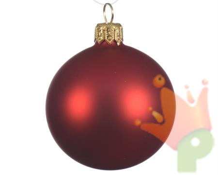 PALLINE  DI NATALE ROSSO OPACO 6 CM CONFEZIONE 6 PZ