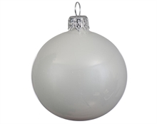 PALLINE DI NATALE BIANCO LUCIDO 6 CM CONFEZIONE 6 PZ