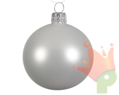 PALLINE DI NATALE BIANCO OPACO 6 CM CONFEZIONE 6 PZ