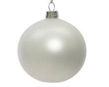PALLINE DI NATALE BIANCO OPACO 8 CM CONFEZIONE 6 PZ