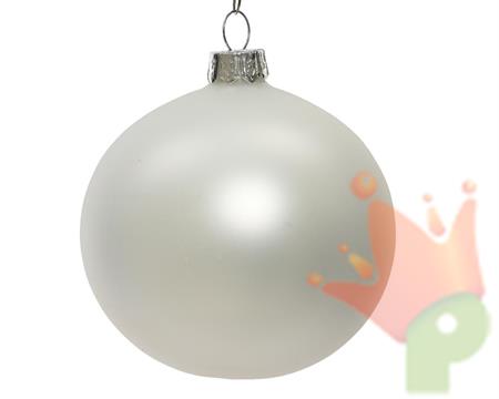 PALLINE DI NATALE BIANCO OPACO 10 CM CONFEZIONE 4 PZ