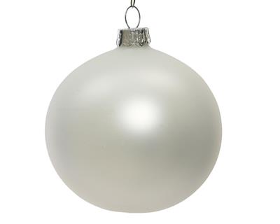 PALLINA DI NATALE BIANCO OPACO 15 CM