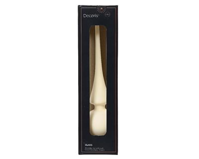PUNTALE PER ALBERO DI NATALE VETRO 6X26CM BIANCO OPACO