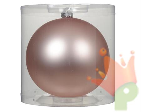 PALLINA DI NATALE ROSA CIPRIA OPACO 15 CM