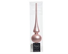 PUNTALE PER ALBERO DI NATALE VETRO 6X26CM ROSA CIPRIA OPACO