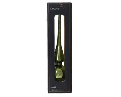 PUNTALE PER ALBERO DI NATALE VETRO 6X26 VERDE PINO