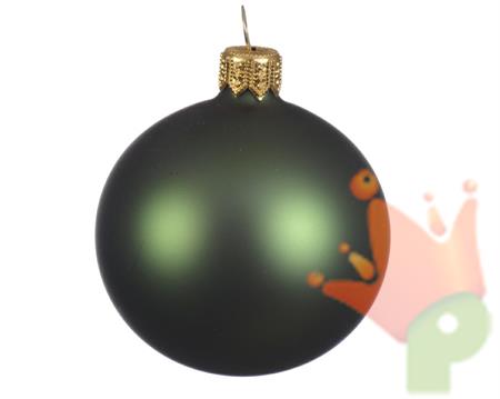 PALLINE DI NATALE VERDE PINO OPACO 10 CM CONFEZIONE 4 PZ
