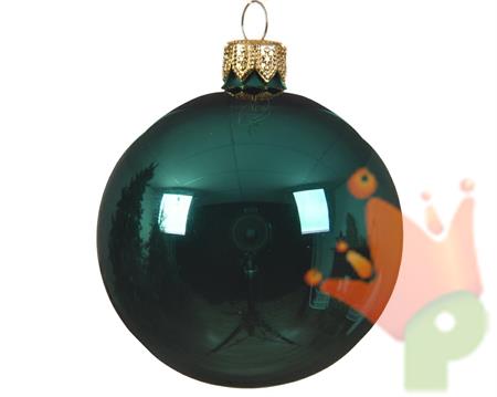 PALLINA DI NATALE VERDE SMERALDO LUCIDO 15 CM