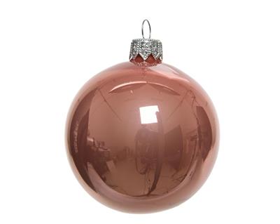 PALLINA DI NATALE ROSA WILD LUCIDO 15 CM