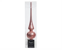 PUNTALE PER ALBERO DI NATALE VETRO 6X26CM ROSA WILD