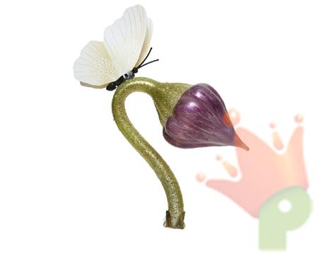 PENDENTI PER ALBERO DI NATALE PETUNIA VIOLA 4X12X12CM