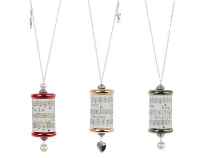 PENDENTI PER ALBERO DI NATALE MUSICA DECORAZIONI ASSORTITE