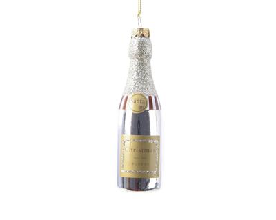 PENDENTE PER ALBERO DI NATALE VETRO CHAMPAGNE