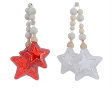 PENDENTI PER ALBERO DI NATALE STELLE COLORI ASSORTITI