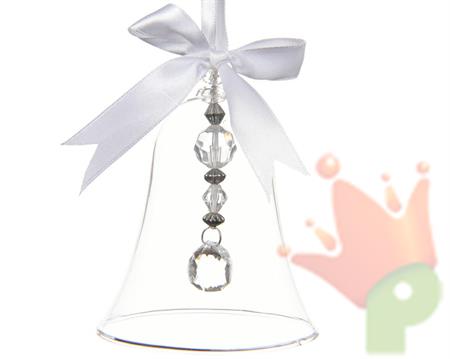 PENDENTE PER ALBERO DI NATALE CAMPANELLA VETRO 8X8X11
