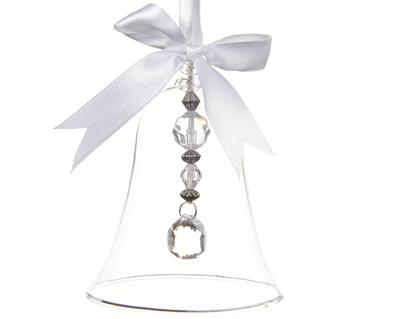 PENDENTE PER ALBERO DI NATALE CAMPANELLA VETRO 8X8X11