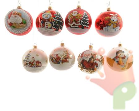 PALLINA DI NATALE DECORI ASSORTITI 10 CM