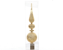 PUNTALE IN VETRO PER ALBERO DI NATALE 40CM ORO
