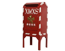 CASSETTA PORTA LETTERE DA TERRA ROSSA IN ZINCO  14X17X41CM