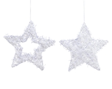 DECORAZIONE PENDENTE STELLA BIANCA  D.15X1 CM