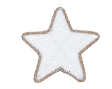 DECORAZIONE PENDENTE STELLA BIANCA 15X0,5CM