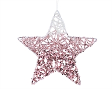 DECORAZIONE PENDENTE STELLA D.15X0,5CM