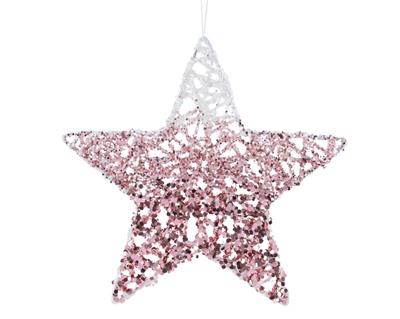 DECORAZIONE PENDENTE STELLA D.15X0,5CM