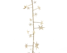 GHIRLANDA ASPIRALE  ORO CON STELLE 16X270CM