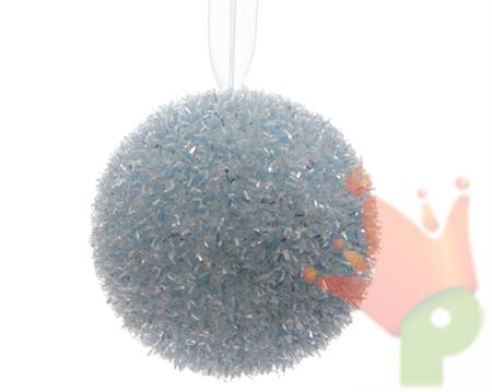 PALLINA DI NATALE CELESTE GHIACCIO 8 CM