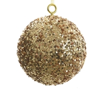 PALLINA DI NATALE BRILLANTINATA ORO 40 CM