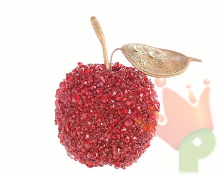  MELA ROSSA DA APPENDERE DECORATA CON STRASS