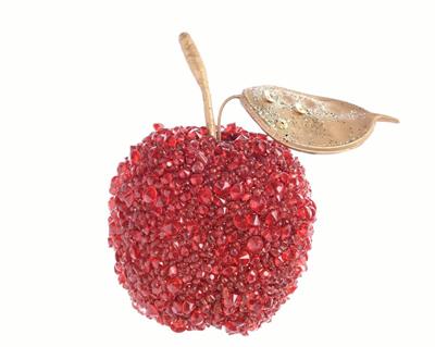  MELA ROSSA DA APPENDERE DECORATA CON STRASS
