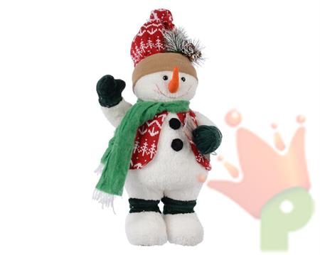PUPAZZO DI NEVE IN SCHIUMA CON SCIARPA E CAPPELLO