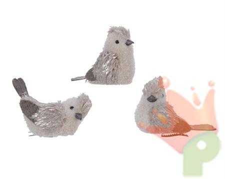 UCCELLINO MARRONE CON CLIP