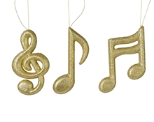 PENDENTE NOTA MUSICALE ORO GLITTER