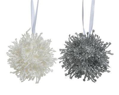 PALLINA DI NATALE 2 COLORI ASS 8 CM